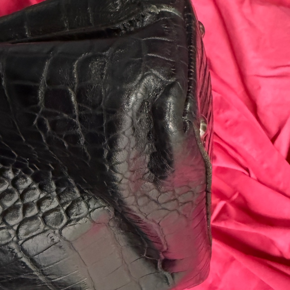 Patricia Nash Black Croc-Embossed Leather Tote - Picture 12 of 14